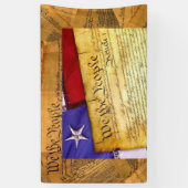 アメリカ憲法わが国民 横断幕 (縦)