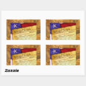 アメリカ憲法わが国民 長方形シール (シート)