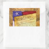 アメリカ憲法わが国民 長方形シール (バッグ)