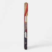 アメリカ憲法修正第2条 タイポグラフィ rustic US フラグ iPhoneケース (右側面)