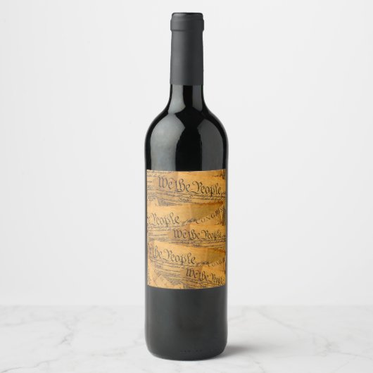 アメリカ憲法 ワインラベル (正面)