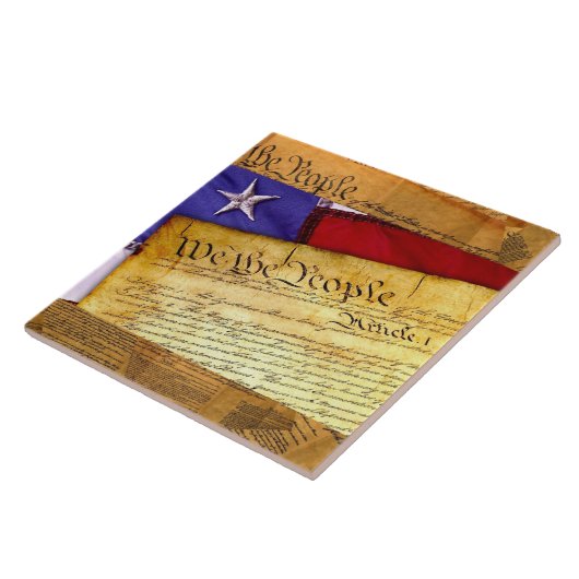 アメリカ憲法Wethe People Ceramic Tile タイル (側面)