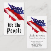 *~*アメリカ我々人々水の色アメリカ国旗 名刺 (正面/裏面)