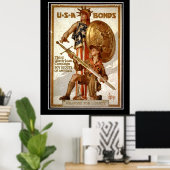アメリカ戦争債券第一次世界大戦ヴィンテージのポスター ポスター (ホームオフィス)