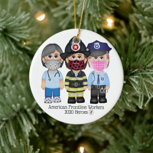 アメリカ戦闘機女性2 セラミックオーナメント (ツリー)