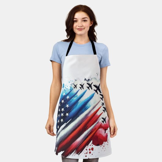 アメリカ戦闘機 エプロン (着用した状態)