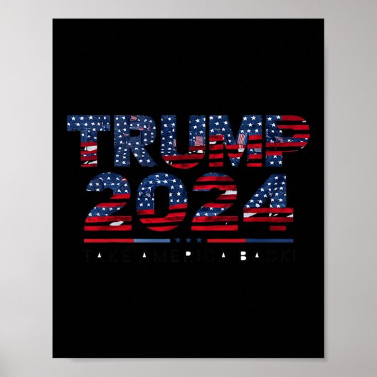 アメリカ戻る米国国旗2024年7月ドナルド・トランプ4日 ポスター (正面)