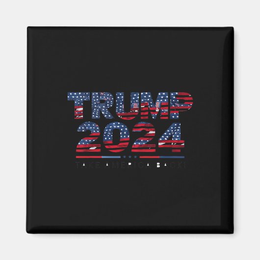 アメリカ戻る米国国旗2024年7月ドナルド・トランプ4日 マグネット (正面)