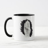 アメリカ手話の手紙"B " マグカップ (左)