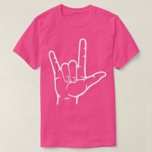 アメリカ手話の手話 Tシャツ (デザイン正面)
