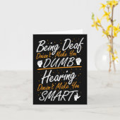 アメリカ手話の認知 - Asl Deaf Pride  カード (黄色い花)