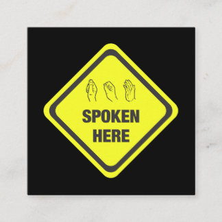 アメリカ手話の通訳 スクエア名刺