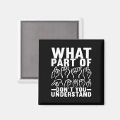 アメリカ手話ろう者認識度17 マグネット (正面/裏面)