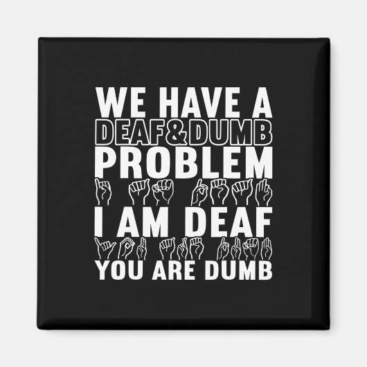 アメリカ手話ろう者認識度20 マグネット (正面)