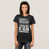 アメリカ手話ろう者認識度5 Tシャツ (正面フル)