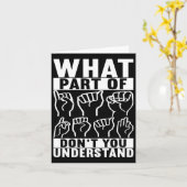 アメリカ手話ろう者認識度7 カード (黄色い花)