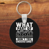 アメリカ手話ろう認識度 キーホルダー (裏面)