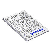 アメリカ手話アルファベット ノートブック (右側)