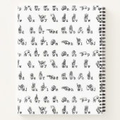 アメリカ手話アルファベット(白黒) ノートブック (裏面)