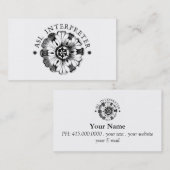 アメリカ手話ビジネスカード 名刺 (正面/裏面)