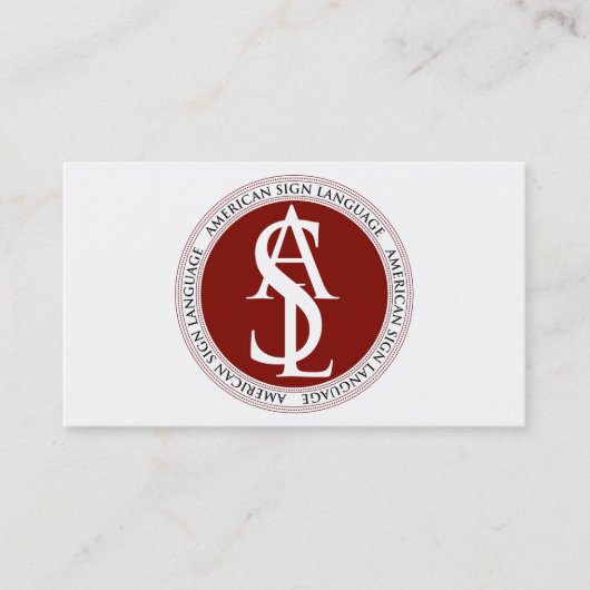 アメリカ手話先生 名刺 (正面)