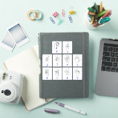 アメリカ手話学ASL Numbersスタンプ シール (iPadカバー)