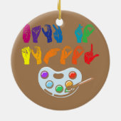 アメリカ手話新学期ASL セラミックオーナメント (裏面)