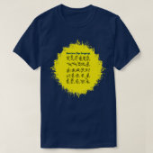アメリカ手話5 Tシャツ (デザイン正面)