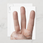 アメリカ手話6 ポストカード (正面/裏面)