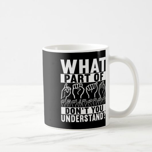 アメリカ手話・ろう者意識向上 コーヒーマグカップ (右)
