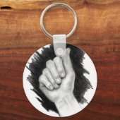 アメリカ手話:手紙A キーホルダー (正面)