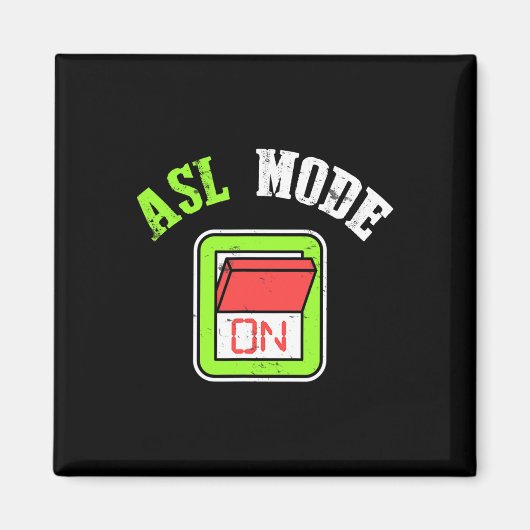 アメリカ手話 ASL ろう者啓発 マグネット (正面)
