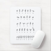 アメリカ手話 (ASL) マウスパッド (マウス)