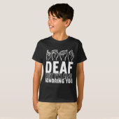 アメリカ手話 ASL 手話言語 ろう者啓発 Tシャツ (正面フル)