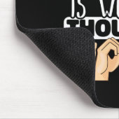 アメリカ手話A手話は千価だ マウスパッド (コーナー)