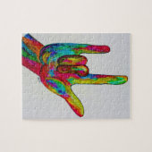 アメリカ手話I愛 ジグソーパズル (横)