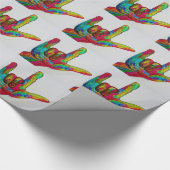 アメリカ手話I愛 ラッピングペーパー (角)