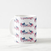 アメリカ政治民主党ロバ共和党象 コーヒーマグカップ (正面左)