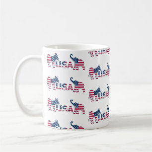 アメリカ政治民主党ロバ共和党象 コーヒーマグカップ