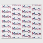 アメリカ政治民主党ロバ共和党象 ラッピングペーパー (フラット)