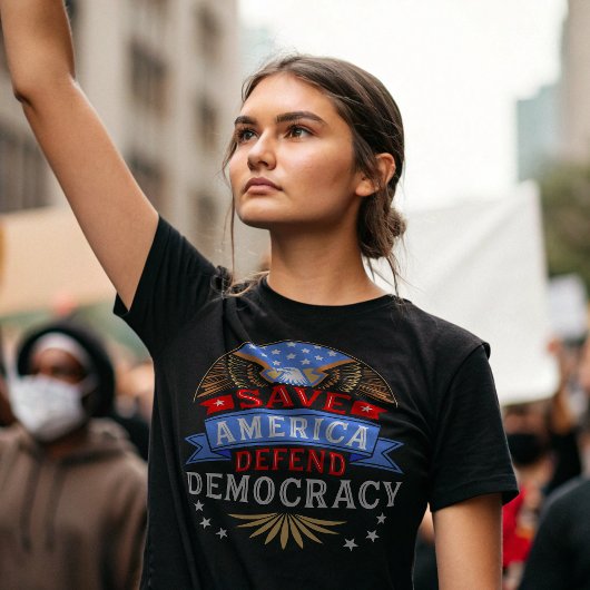 アメリカ救が民主主義を守る Tシャツ