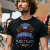 アメリカ救が民主主義を守る Tシャツ