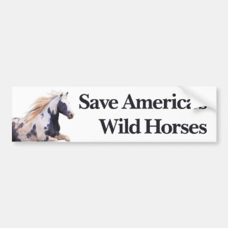 アメリカ救の野生の馬 バンパーステッカー