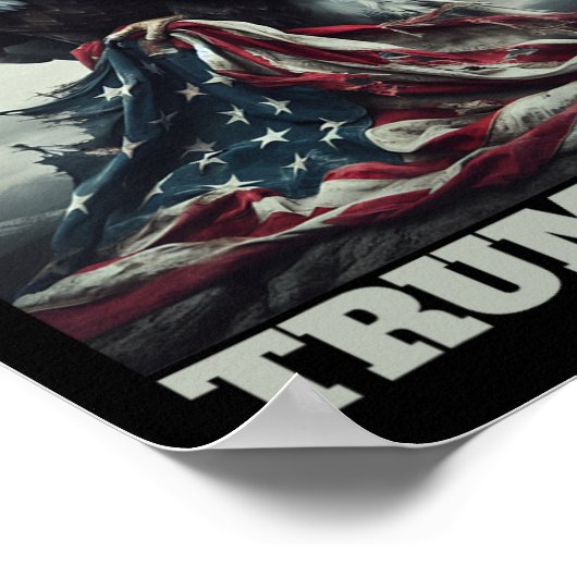 アメリカ救サッド・イーグル・アメリカ国旗が決して表れなかった ポスター (角)