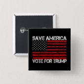 アメリカ救トランプの投票 缶バッジ (正面&裏面)