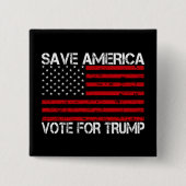 アメリカ救トランプの投票 缶バッジ (正面)