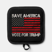 アメリカ救トランプの投票 鍋敷き (正面)