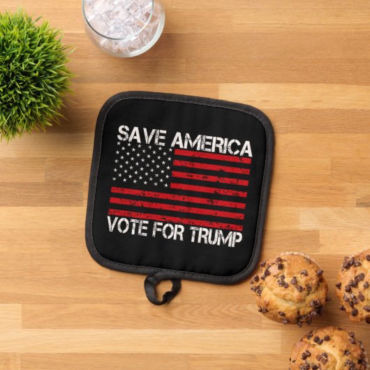 アメリカ救トランプの投票 鍋敷き (トップダウン)