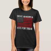 アメリカ救トランプの投票 Tシャツ (正面)