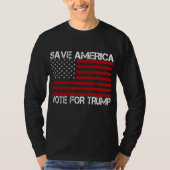 アメリカ救トランプの投票 Tシャツ (正面)